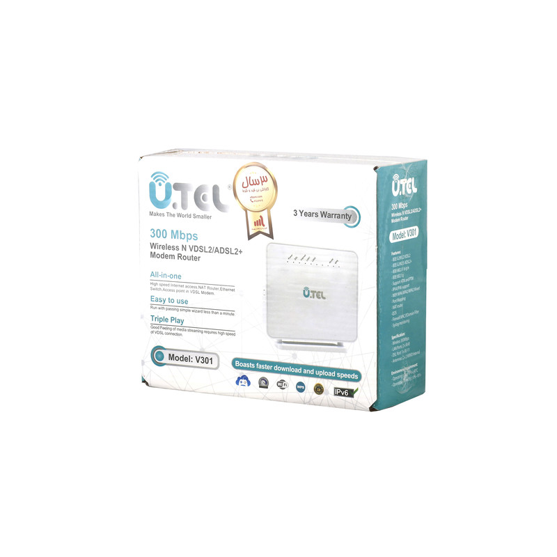 مودم VDSL2/ADSL2 PLUS بی سیم یوتل مدل V301